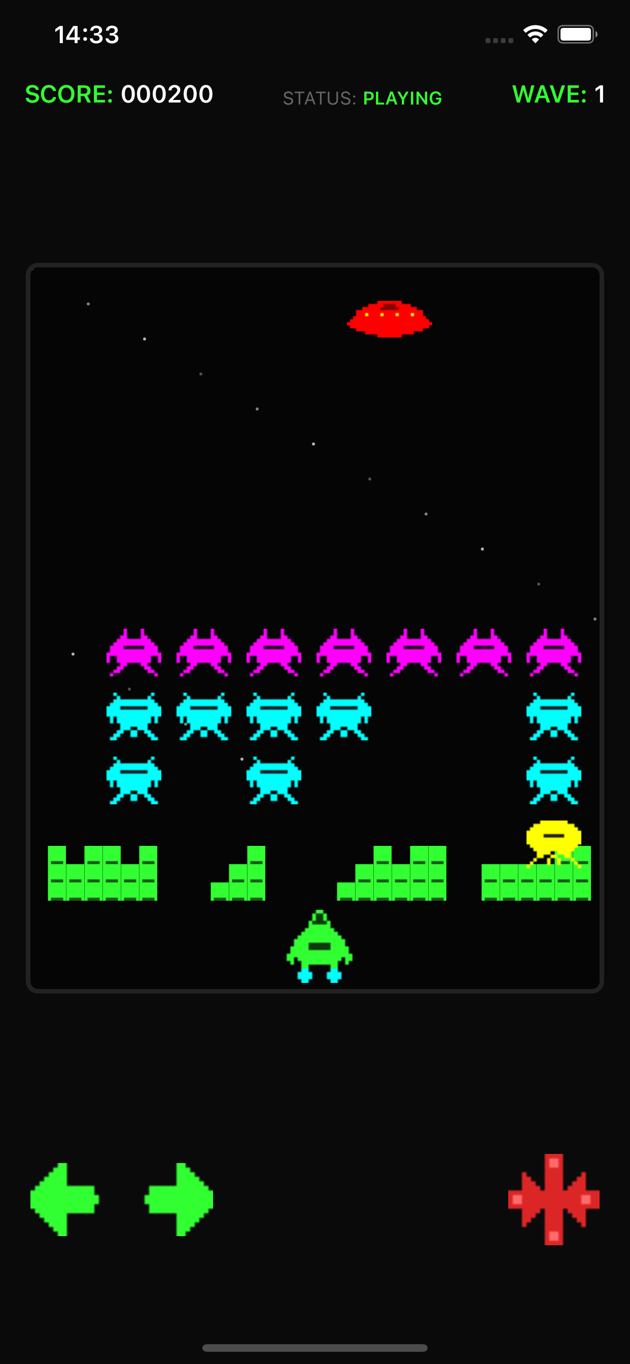 Intense battle with multiple bullets and explosions on screen